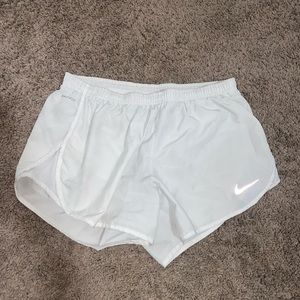 White Nike Running Shorts